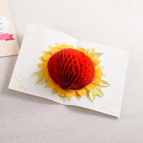 3d立体手工花贺卡立体手工花贺卡