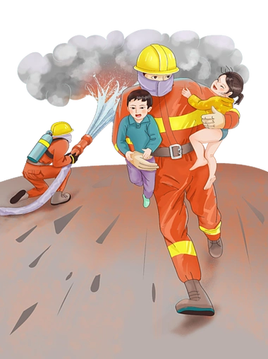 消防救援119消防日场景2分层免扣