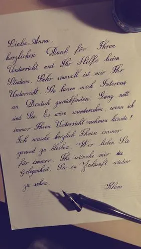 沪友故事:晒晒我的德语书写作品