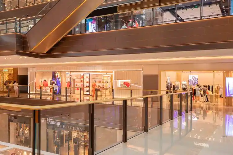 商场门店多层大空间商场内景多商店画面