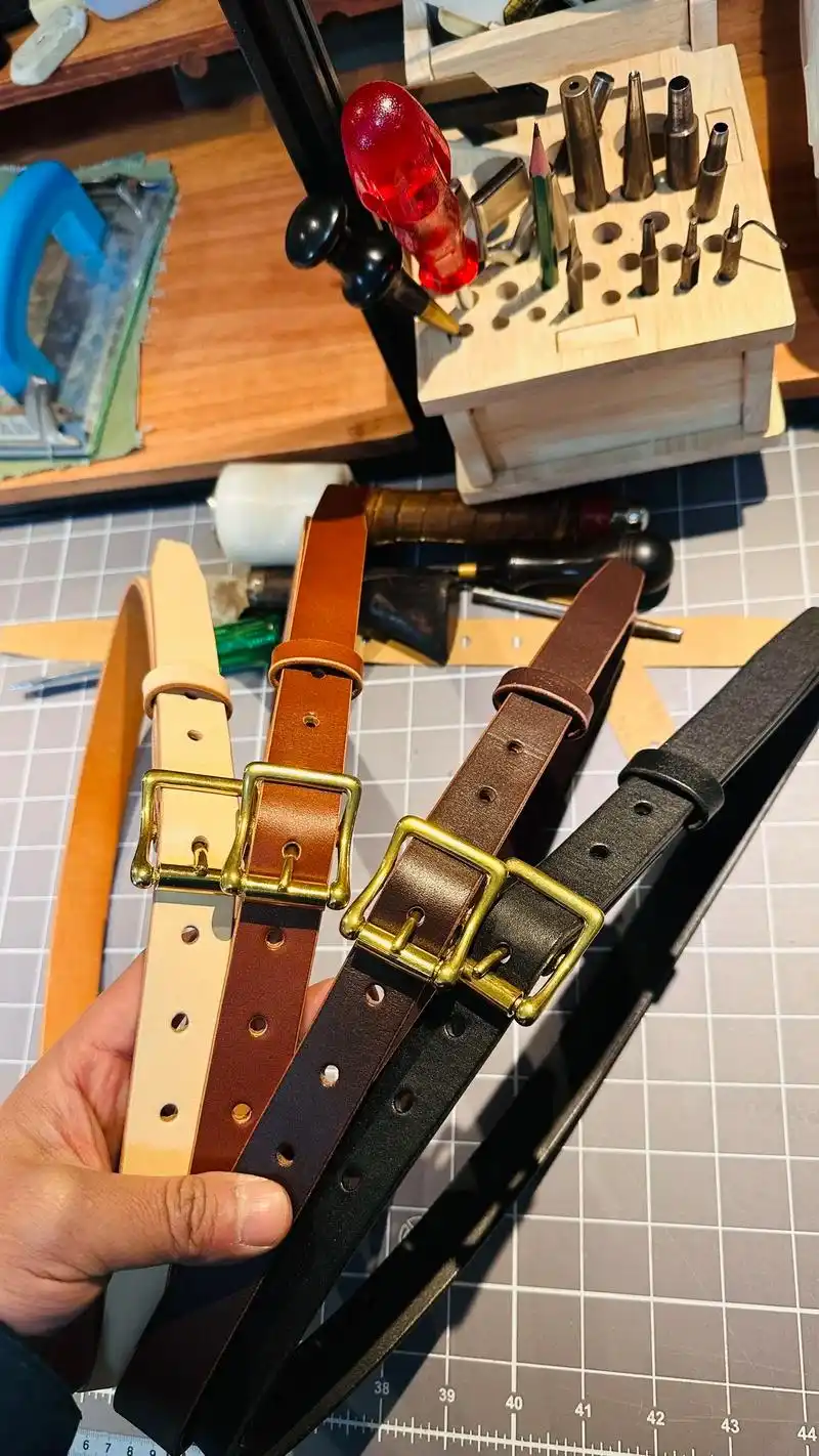 皮腰带手工制作 #腰带 #匠心制作 #纯 - 抖音