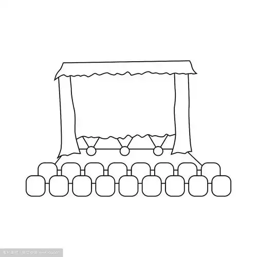 剧院礼堂图标轮廓风格
