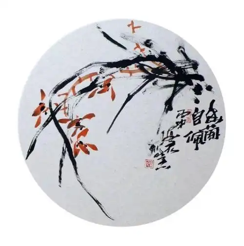 大写意花鸟画家杨海君先生——水墨团扇画作品选 - 美篇