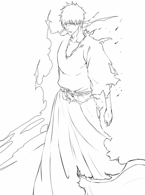 黑崎一护简笔画