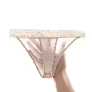 丝滑100%真丝丝绸性感超薄桑蚕丝内裤女情调丁字裤一根线t裤夏季