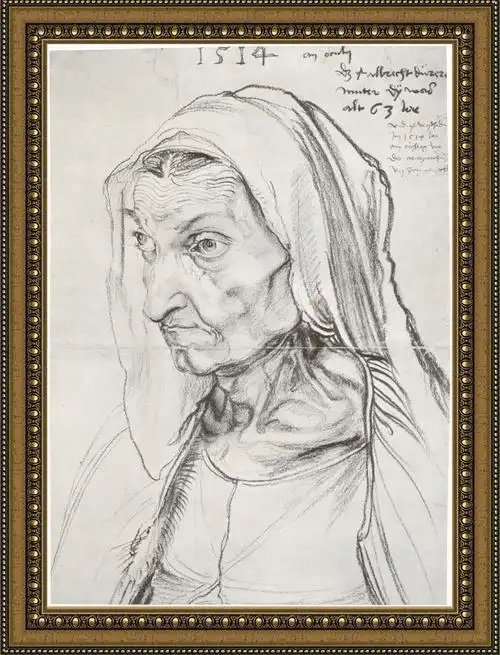 其实,这幅画是丢勒在母亲去世之前画的.