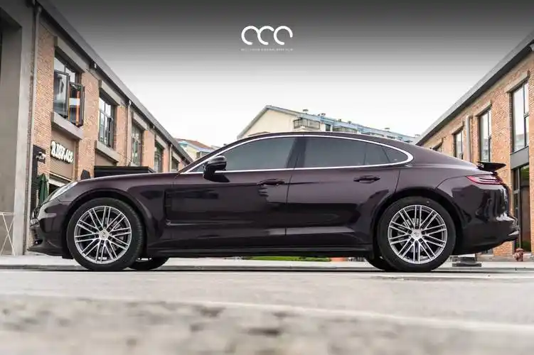 保时捷帕拉梅拉漫彩改色膜黑魅红,超级气质款颜色