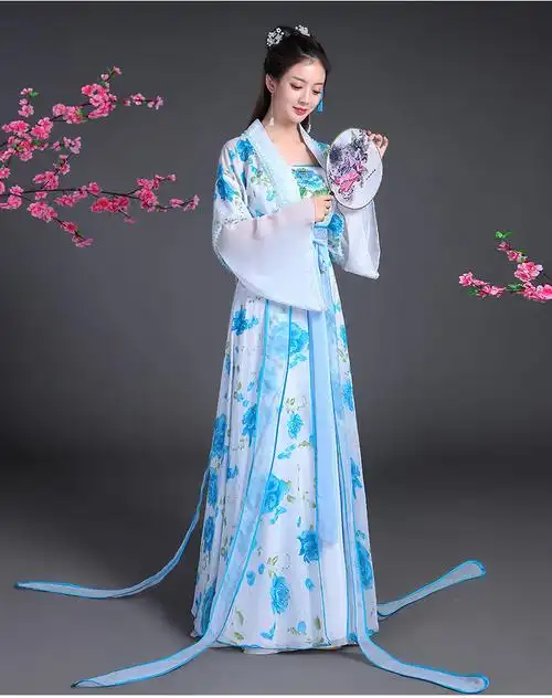 古装贵妃古装拖尾 唐朝宫廷汉服公主仙女古筝cos演出服影楼写真