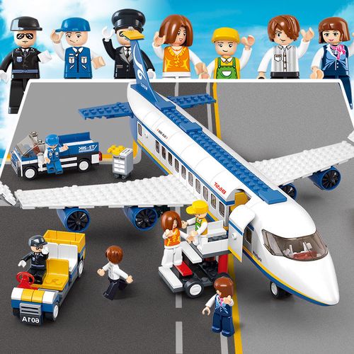 飞机积木玩具儿童拼装模型兼容乐高航空小颗粒男孩子益智拼图礼物