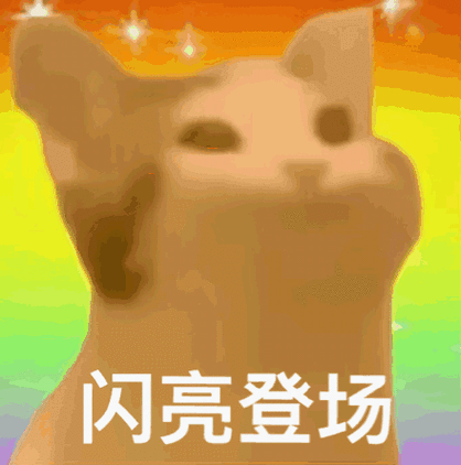 闪亮登场(popo猫) - 斗图表情包 - 爱逗图