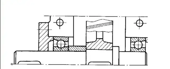 试指出图示斜齿圆柱齿轮轴系中的错误结构,并画出正确结构图.