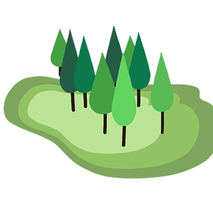 扁平风格森林场景植树节种树矢量插画素材