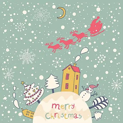 卡通圣诞节背景素材