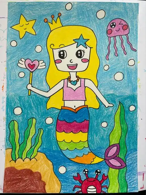 美人鱼0469儿童画
