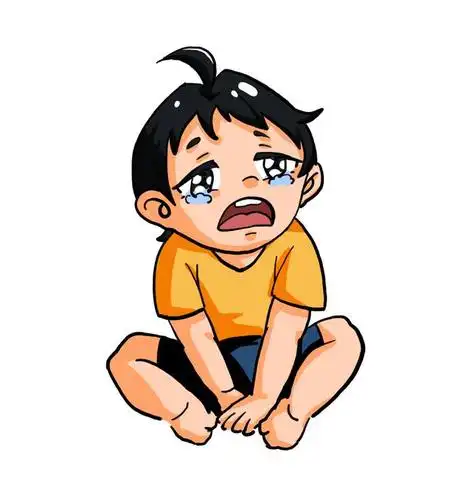 小伙子表情很痛苦