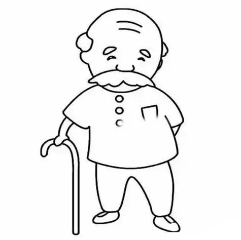 爷爷的简笔画爷爷的简笔画简单又漂亮
