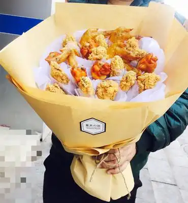 创意新品韩国炸鸡花束送朋友生日礼物鸡腿花束重庆鲜花同城速递优惠券