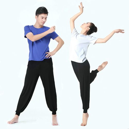 现代舞练功服男女同款宽松舞蹈服课堂训练形体服男艺考演出服班服宝
