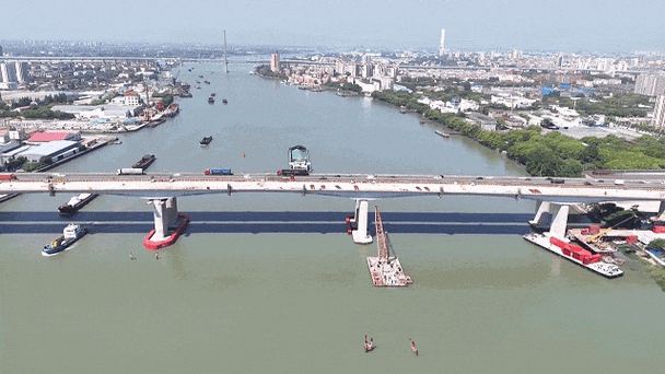 奉浦大桥"防撞条"升级了,桥墩防撞能力提升至5000吨级