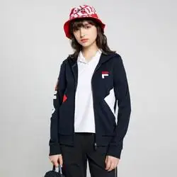 限尺码fila斐乐女装运动外套女款时尚运动休闲百搭流行基础棉质针织