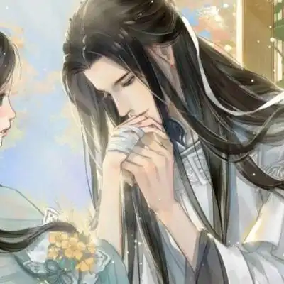 高清超甜的动漫古风情头一人一半图片,情侣头像图片