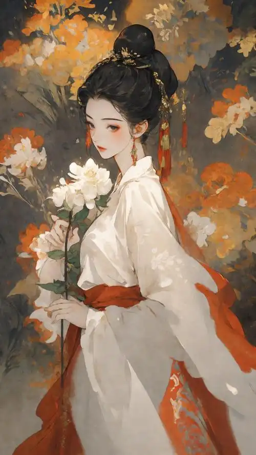 古风美女壁纸,锦衣雪华玉颜色,回眸一笑天下倾.