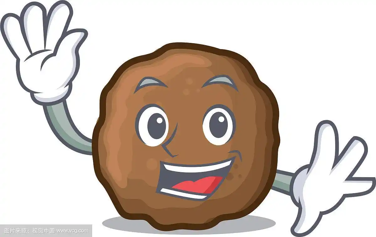 舞动的肉丸人物卡通风格