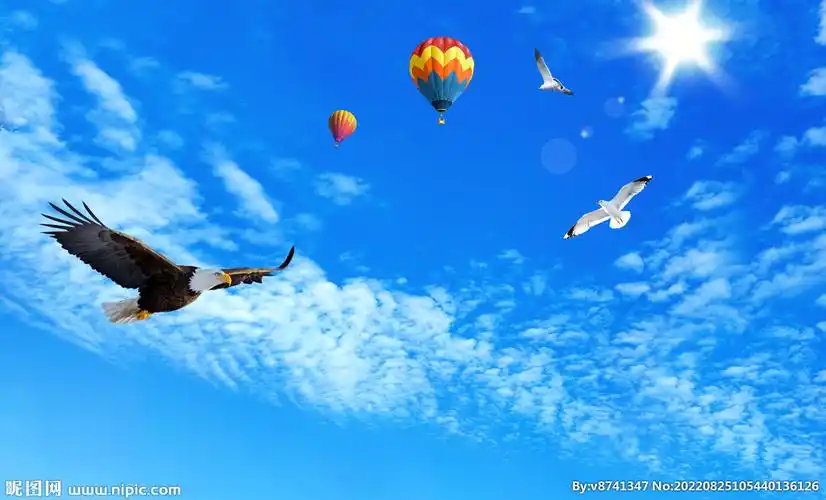 蓝天白云雄鹰