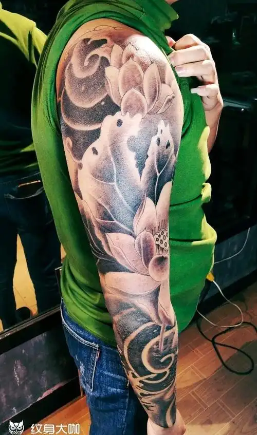 本命佛文殊菩萨 _纹身图案手稿图片_李航的纹身作品集