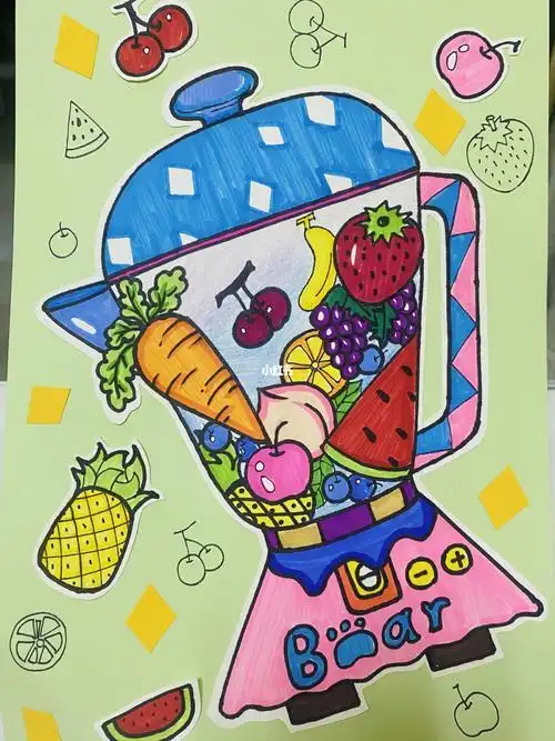 儿童画水果创意画 儿童画水果创意画唯美