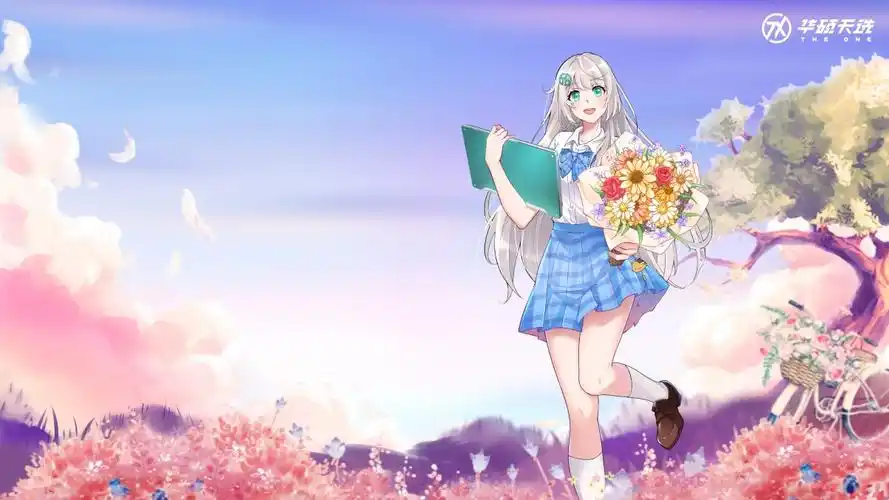 华硕天选姬jk学妹百褶裙4k动漫壁纸