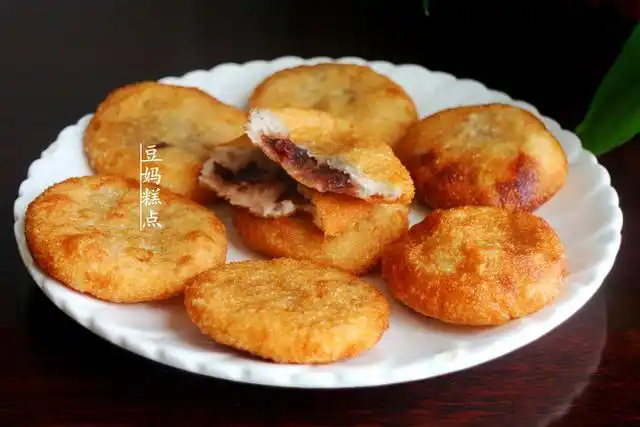 武汉小吃,糯米油炸糕的做法,软糯酥脆,一次做12个不够吃