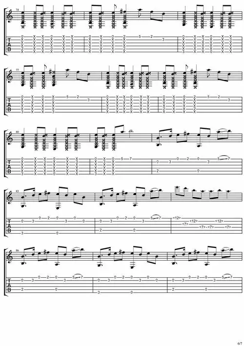 洛天依|权御天下吉他谱|权御天下六线谱|权御天下五线谱