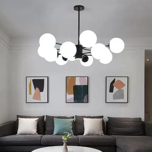 北欧灯具现代简约风格轻奢卧室套餐魔豆吊灯餐厅网红闪电客家用客厅