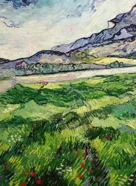 a001414《绿色的麦田》荷兰画家文森特·梵高高清作品