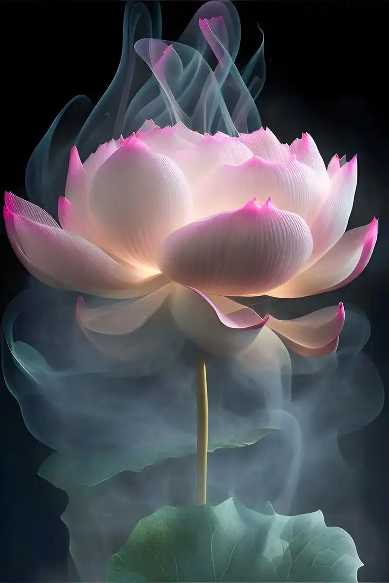 一朵烟雾围绕的莲花,在佛家眼里是什么#图文伙伴计划 #手机壁 - 抖音