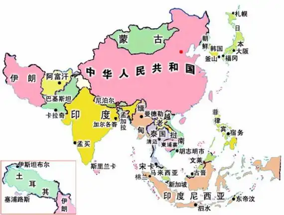 亚洲有哪些国家组成地图(亚洲有哪些国家过农历春节)_捷讯网