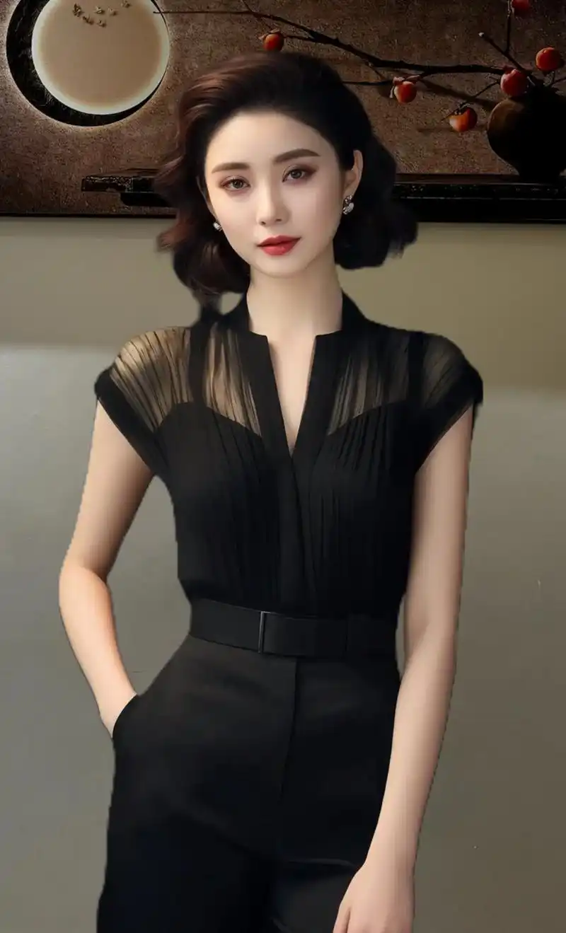 夏季新款洋气上档次高端气质女神范高级感时尚显瘦上衣长裤套装