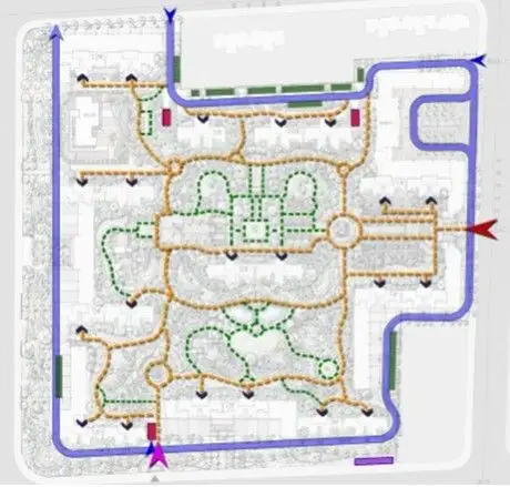 万锦江城人车分流示意图