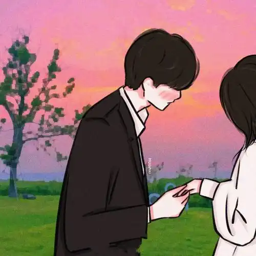 温柔成人情侣头像