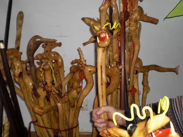 纯手工山枣木做的拐棍