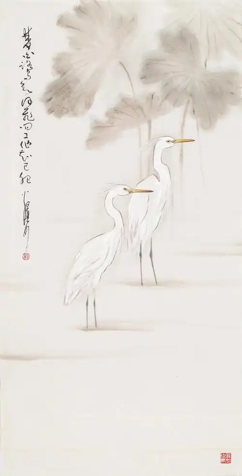 白鹭 136×68cm