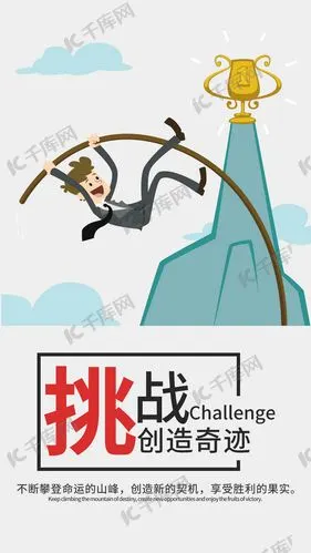 不惧挑战励志文化海报设计模板