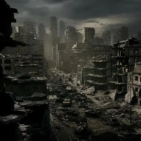 末日废墟城市场景-公开课素材-木客教育