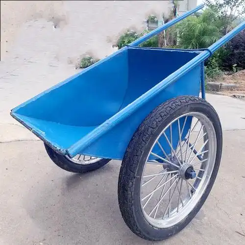 加厚两轮翻斗车人力工地建筑水泥车花纹钢板劳动车家用垃圾手推车