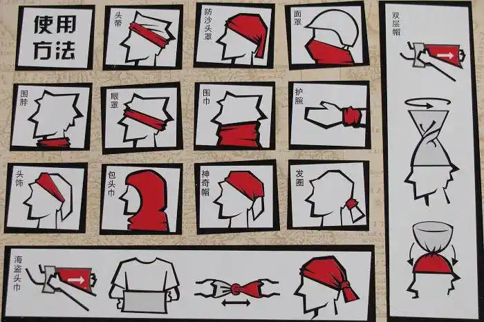 魔术头巾如何系在手腕上