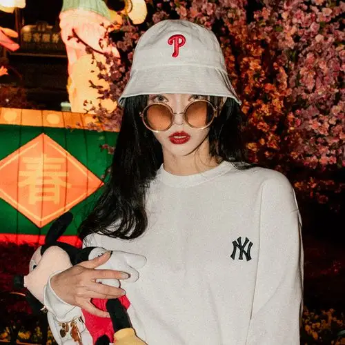 mlb官方男女帽子泫雅同款迪士尼米奇运动帽