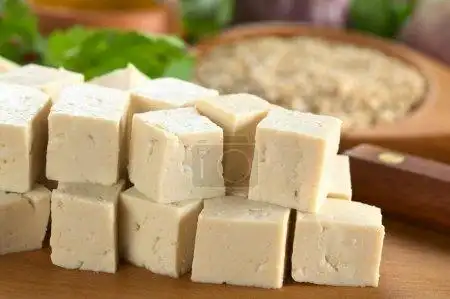 raw tofu in dices