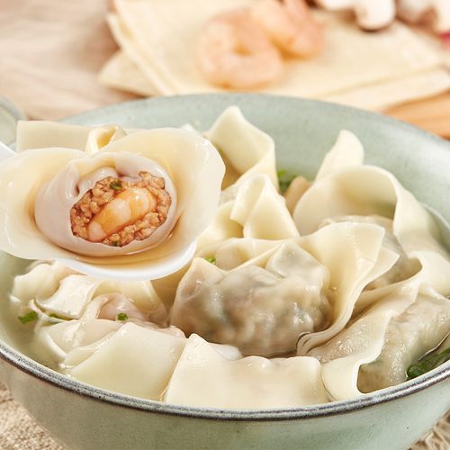 吉祥馄饨旗舰店荠菜大馄饨水饺子4袋组合装手工混沌冷冻速食馄炖