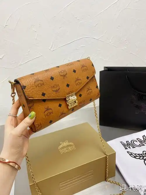 链条包 size:23*14cm(大) 五金茶金色(原版)_mcm怎么样_包包_链条包